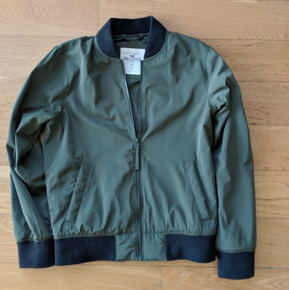 🔥 Hollister Men's Olive Green Jacket Coat Small